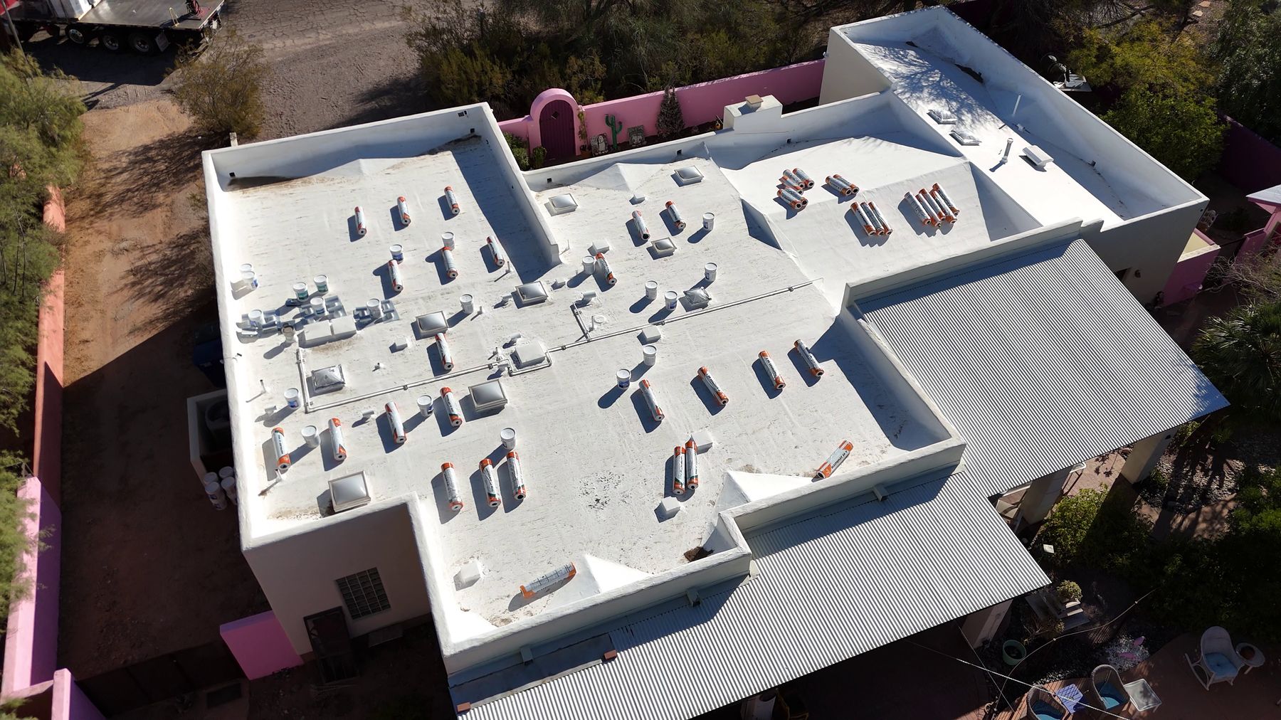 Central Tucson Flat Roof Recoat &mdash; roof before work began, Central Tucson, AZ