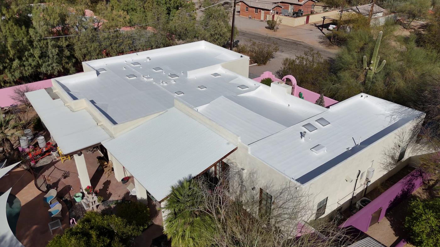 Finished flat roof replacement.