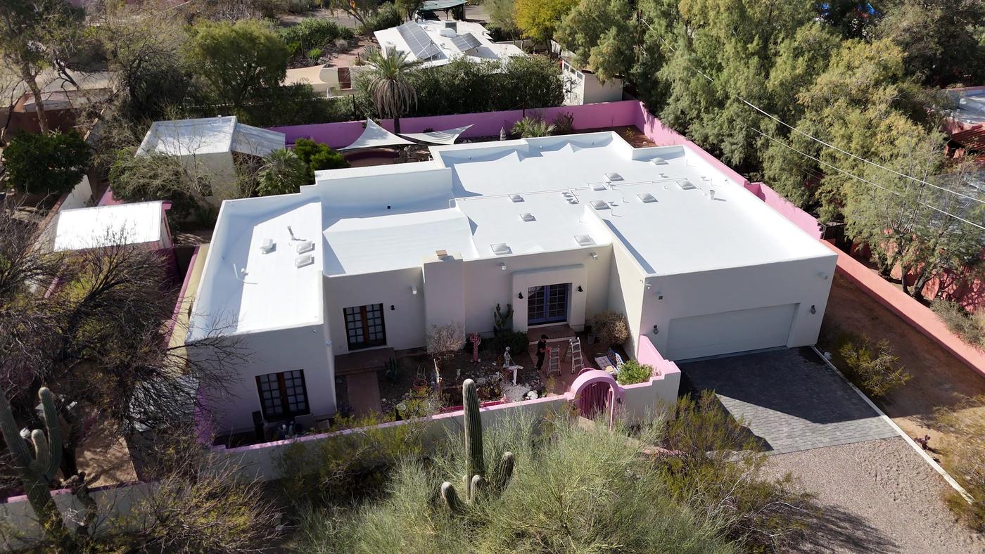 Finished flat roof replacement.