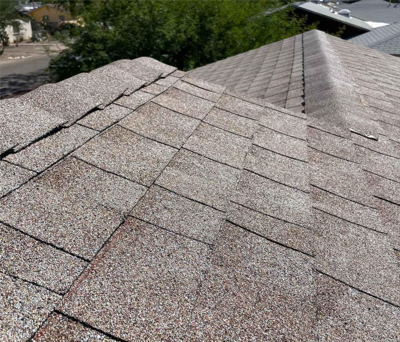 GAF Golden Amber shingles with Z-Ridge ridge caps.
