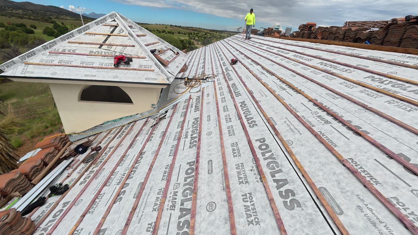 Tile roof project in progress — Tile, SolTerra Roofing