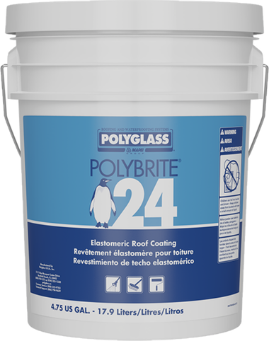 Polyglass PolyBrite 24 elastomeric roof coating bucket