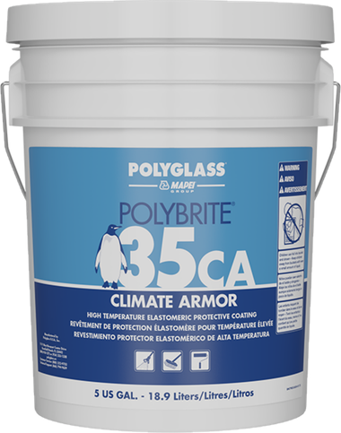 Polyglass PolyBrite 35 CA Climate Armor roof coating bucket