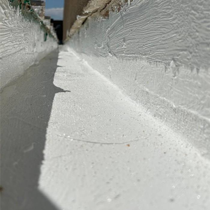 The same drainage channel after SolTerra repaired and coated it